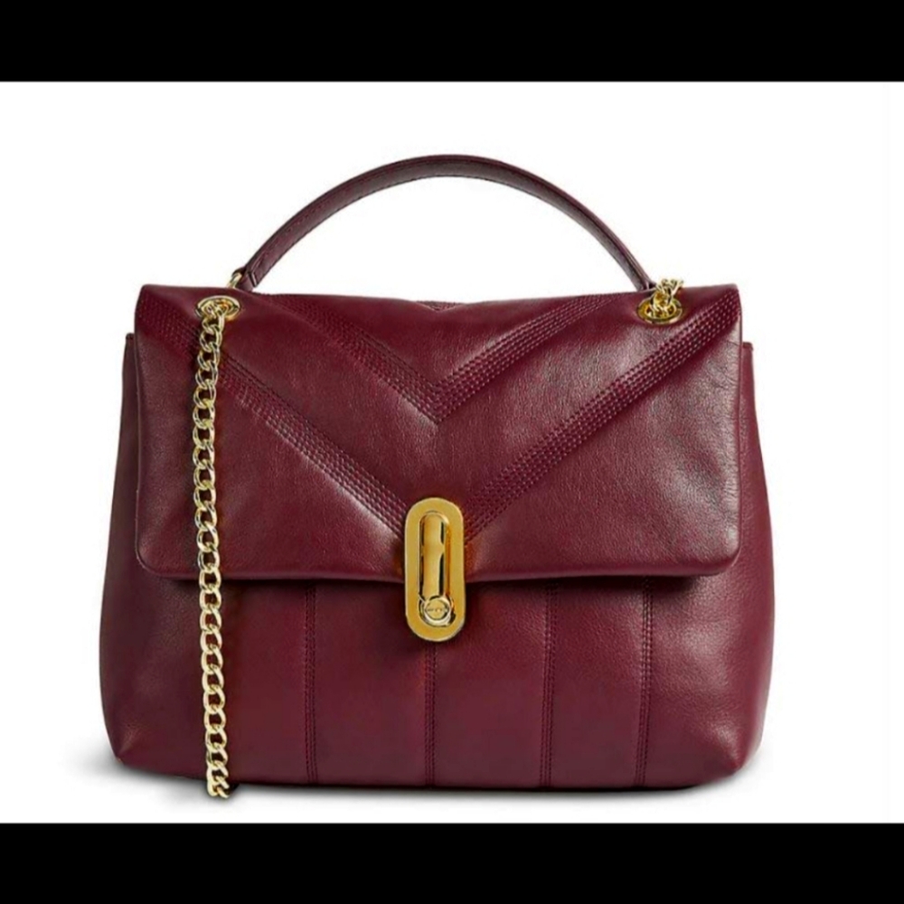 Ted Baker London Purple Leather Puffer Quilt Ayahlin Bag